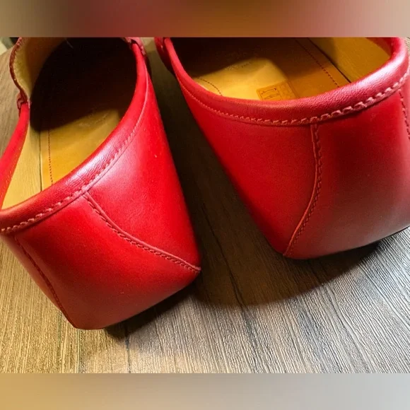 ❤️ Gucci Red “Guccissima” Driver Leather Loafers ❤️